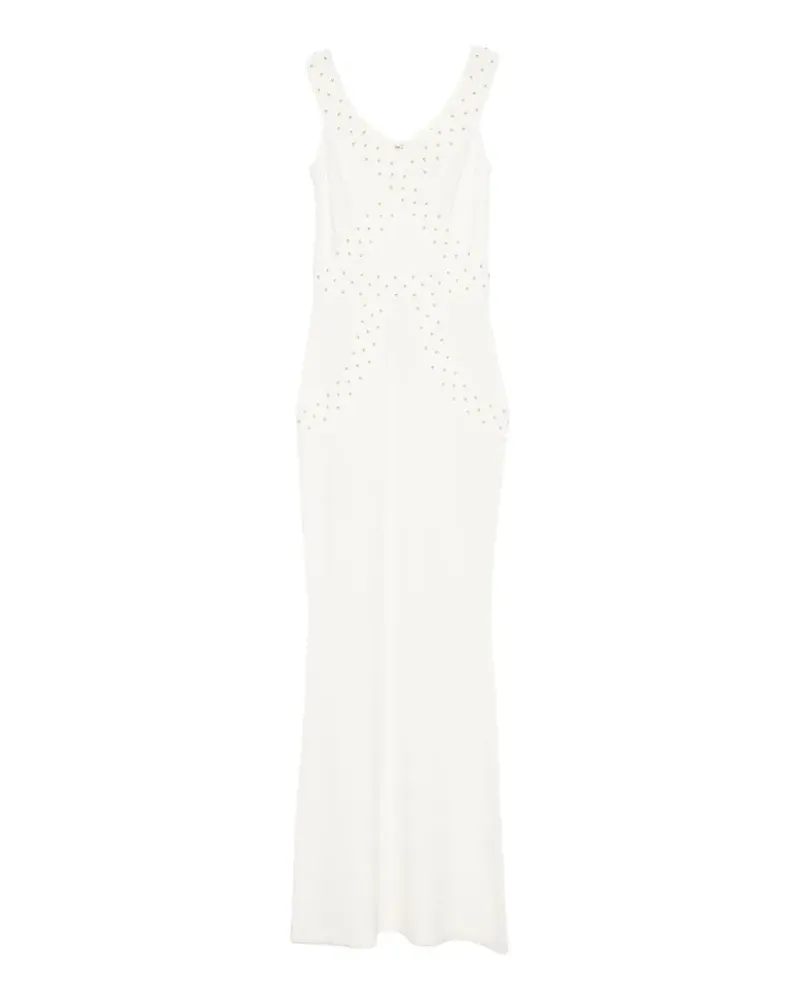 Elisabetta Franchi stud-embellished bandage maxi dress - Weiß Weiß