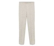 Hose aus grafischem Jacquard - Nude