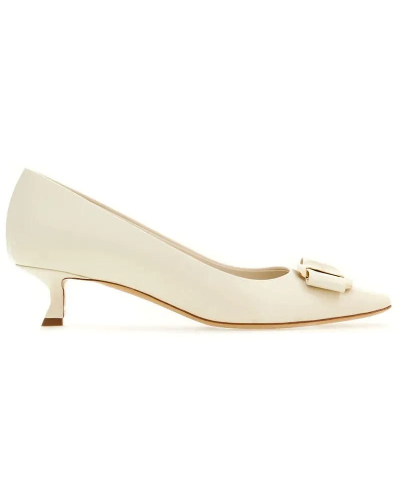 Ferragamo New Vara Pumps 40mm Weiß