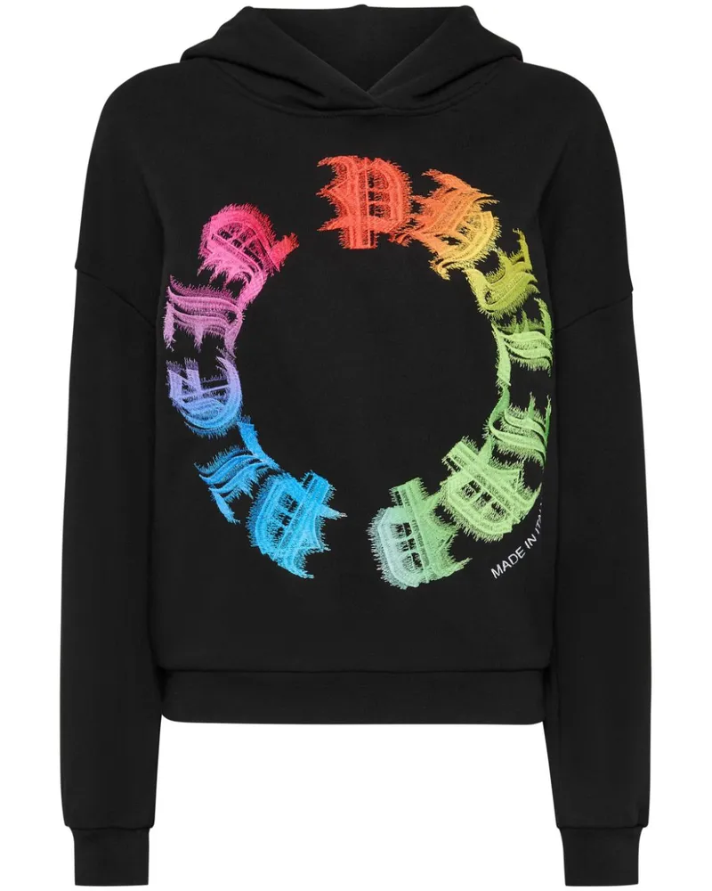 Philipp Plein Hoodie mit Logo-Print - Schwarz Schwarz