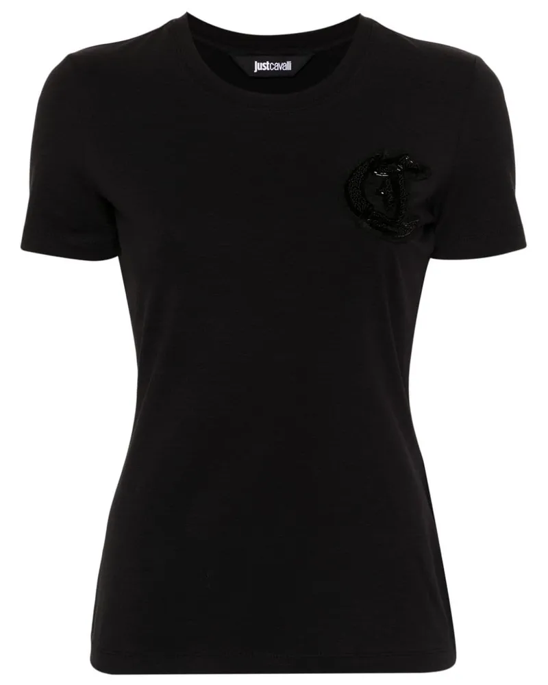 Just Cavalli T-Shirt mit Logo Schwarz