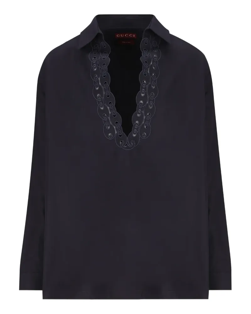Gucci V-neck shirt - Blau Blau