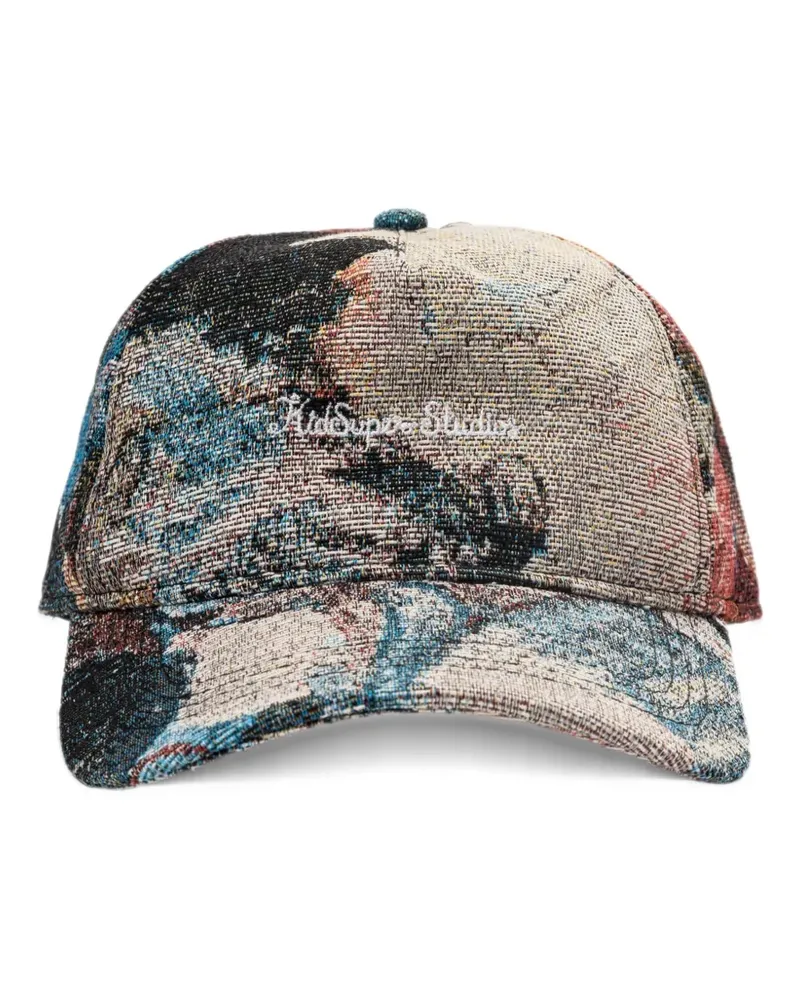 KidSuper Jacquard Art script logo cap - Nude Nude