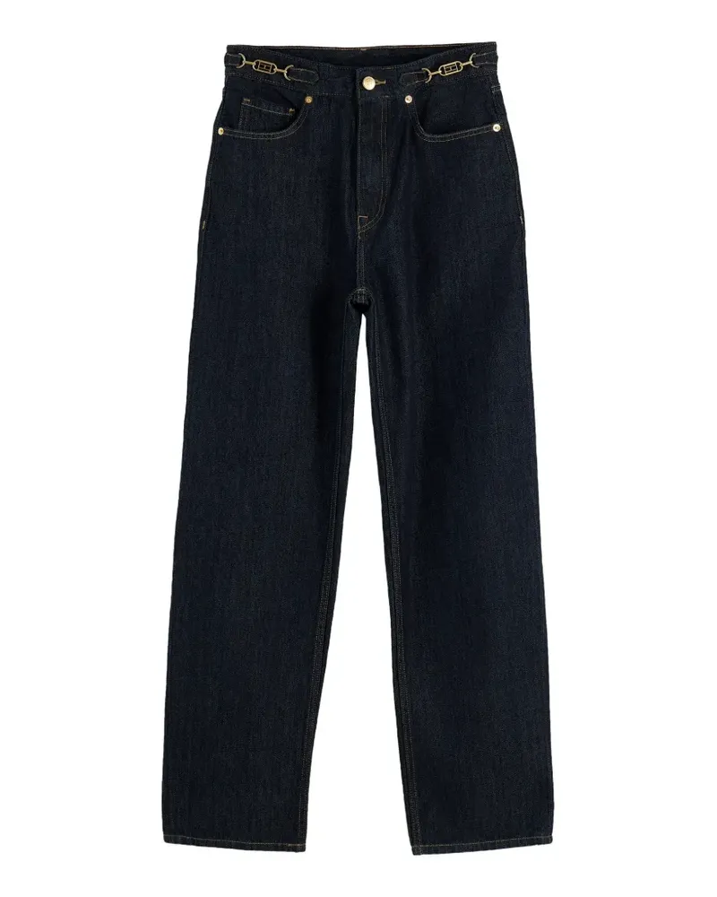 Tommy Hilfiger Jackie logo-chain tapered-leg jeans - Blau Blau