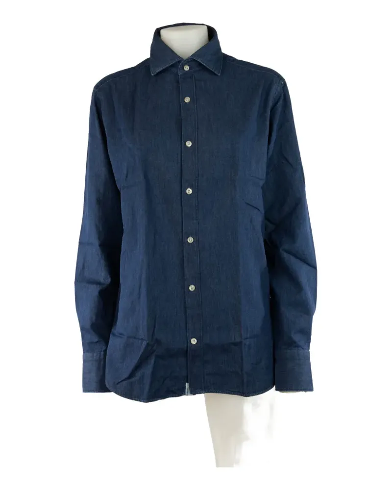 Tintoria Mattei Klassisches Jeanshemd - Blau Blau
