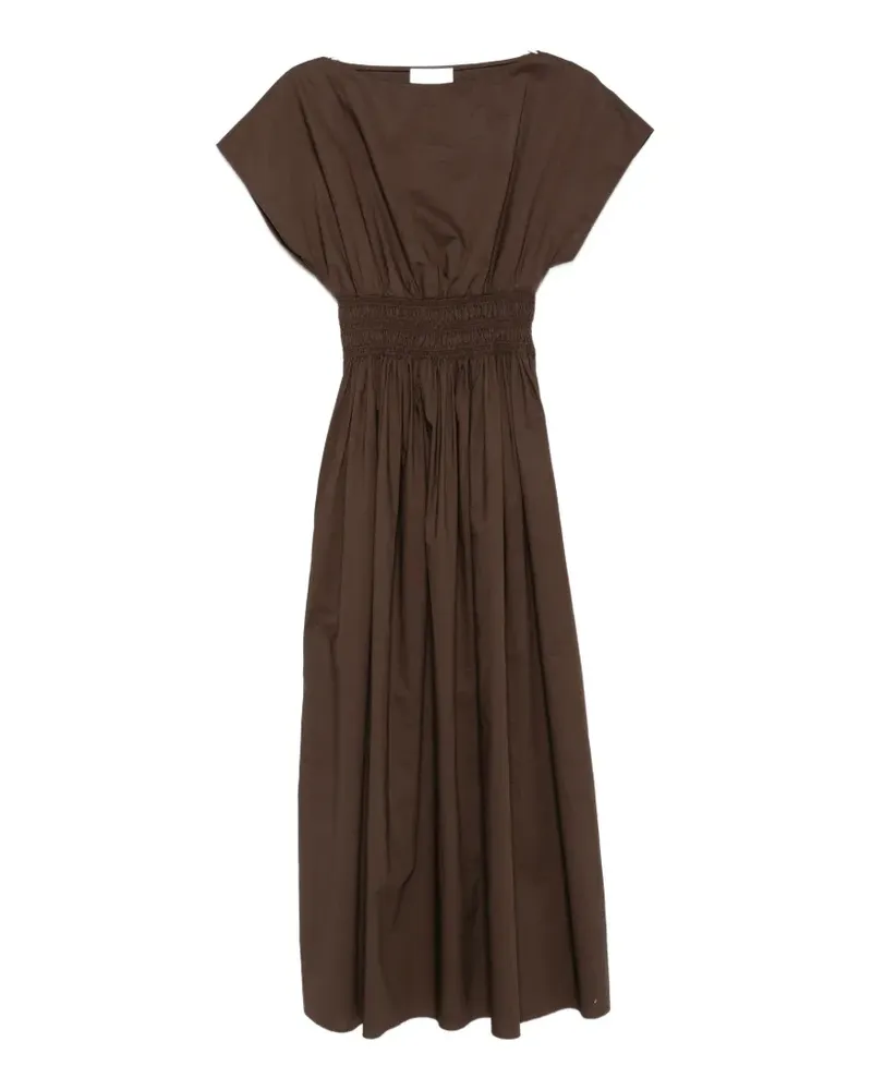 Matteau shirred-waist midi dress - Braun Braun