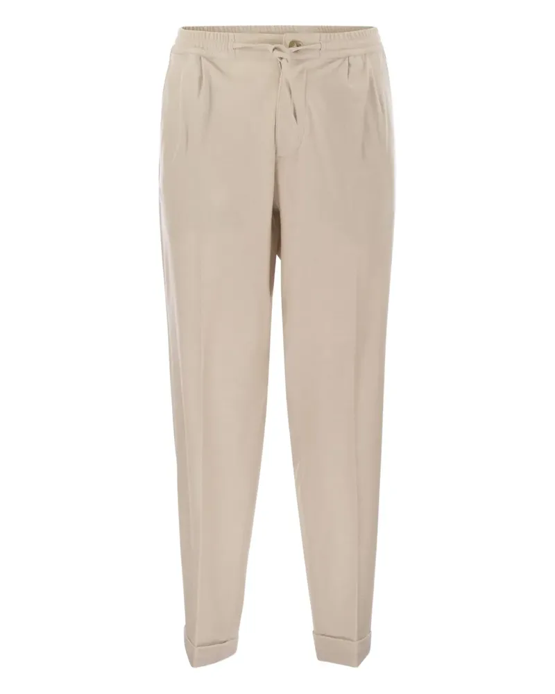 Fedeli Harvard Straight-Leg-Hose mit Falten - Nude Nude