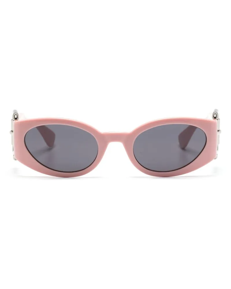 Moschino Sonnenbrille mit ovalem Gestell Rosa