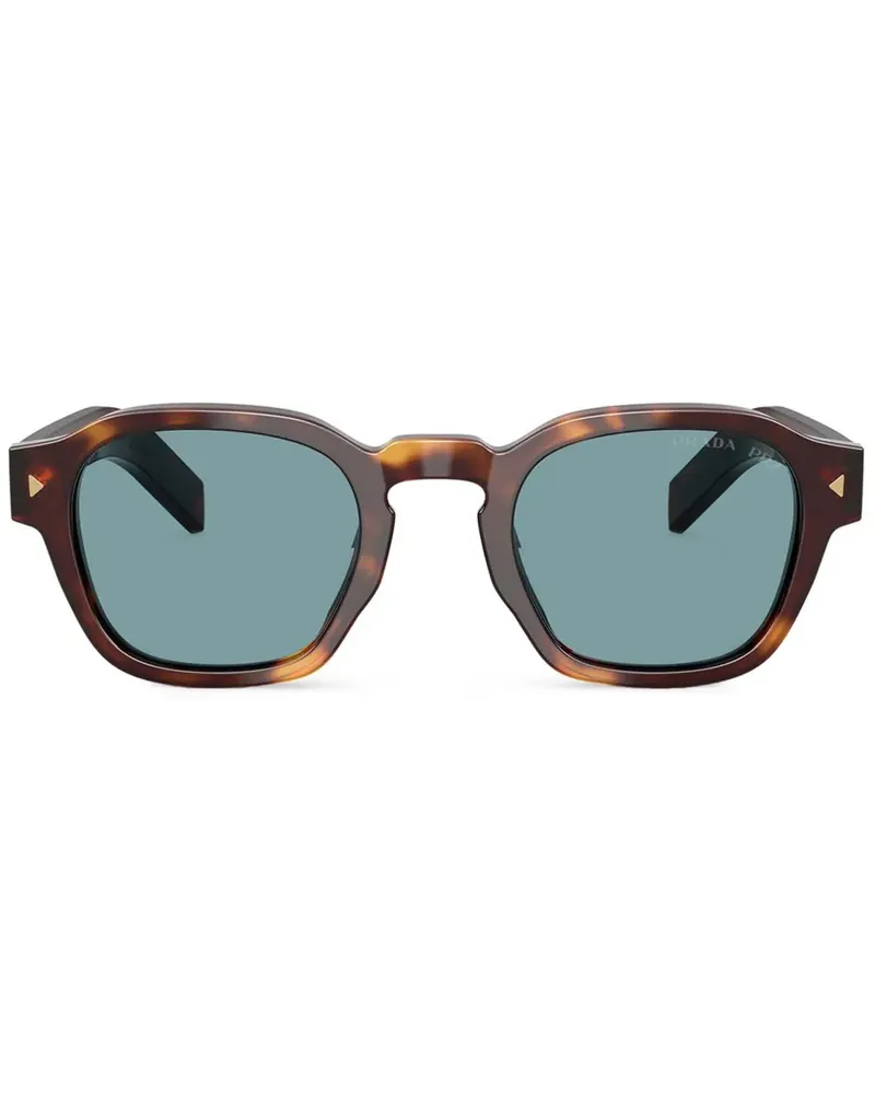 Prada Sonnenbrille mit eckigem Gestell - Braun Braun