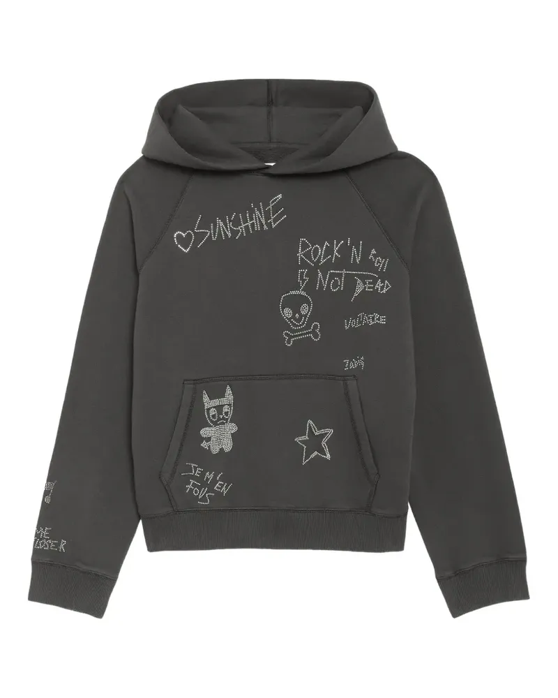 Zadig & Voltaire Georgy rhinestone-embellished hoodie - Grau Grau