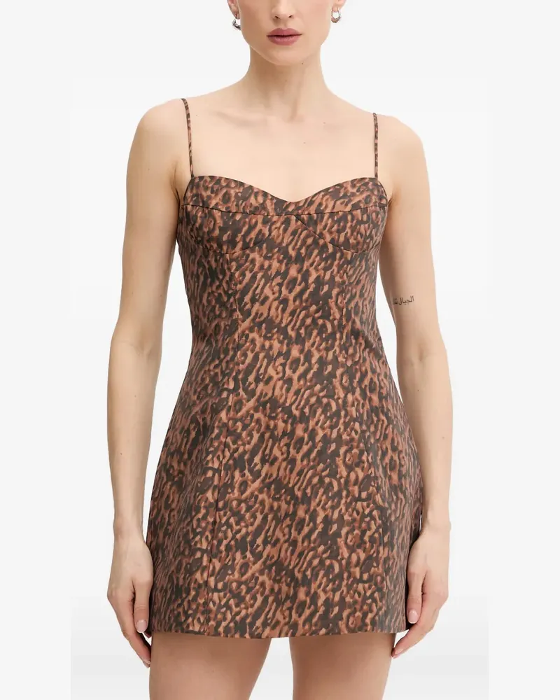 Bardot Marcello Minikleid mit Leopardenprint - Braun Braun