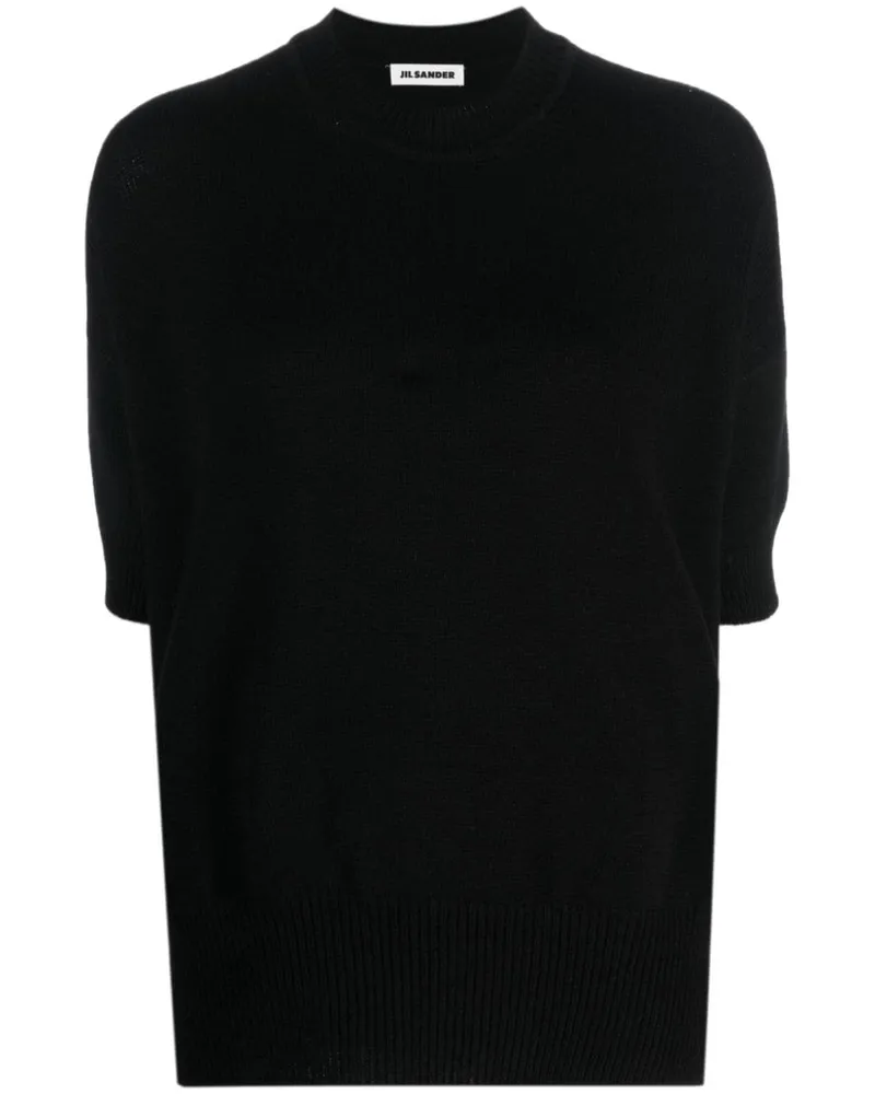 Jil Sander Geripptes Oberteil - Schwarz Schwarz