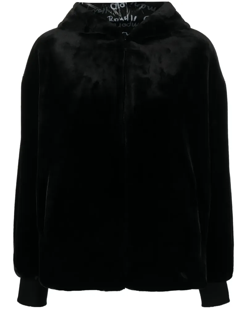 Emporio Armani Wendbare Faux-Fur-Jacke - Schwarz Schwarz