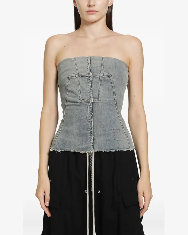 DRKSHDW by Rick Owens Bustier mit Splittern - Blau Blau
