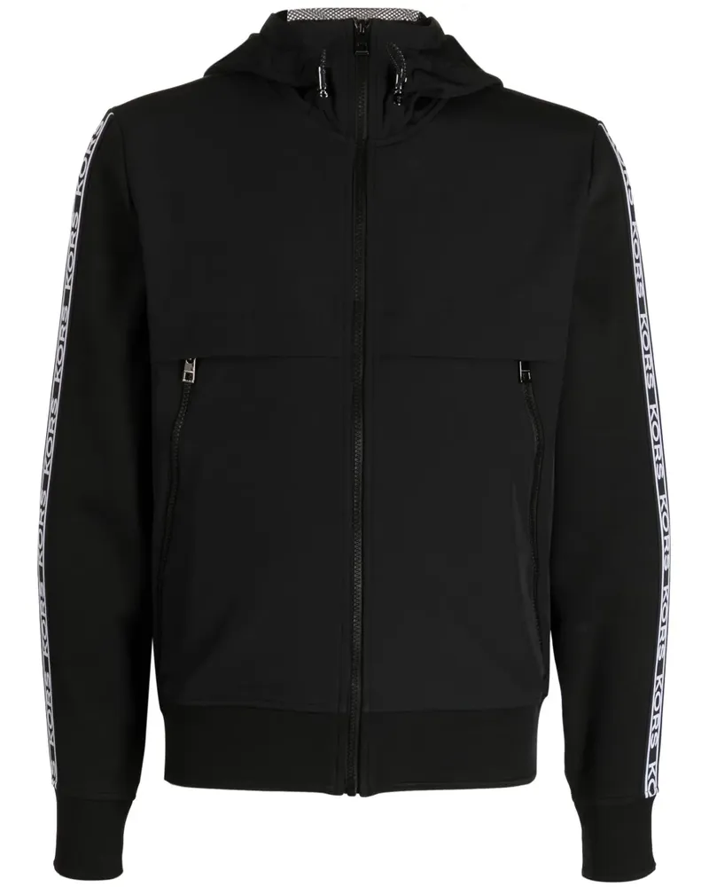 Michael Kors Jacke mit Logo-Streifen - Schwarz Schwarz