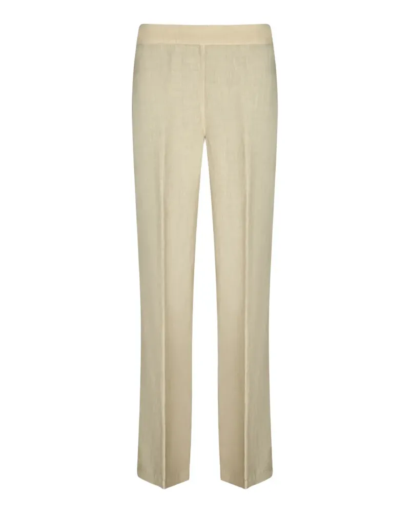 120% Lino pressed-crease trousers - Nude Nude