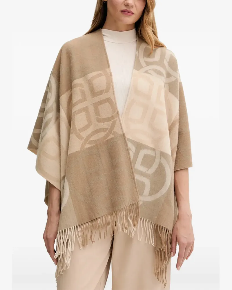Gant geometric fringed shawl - Nude Nude