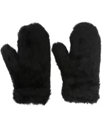 Max Mara Handschuhe mit Teddy-Effekt Schwarz