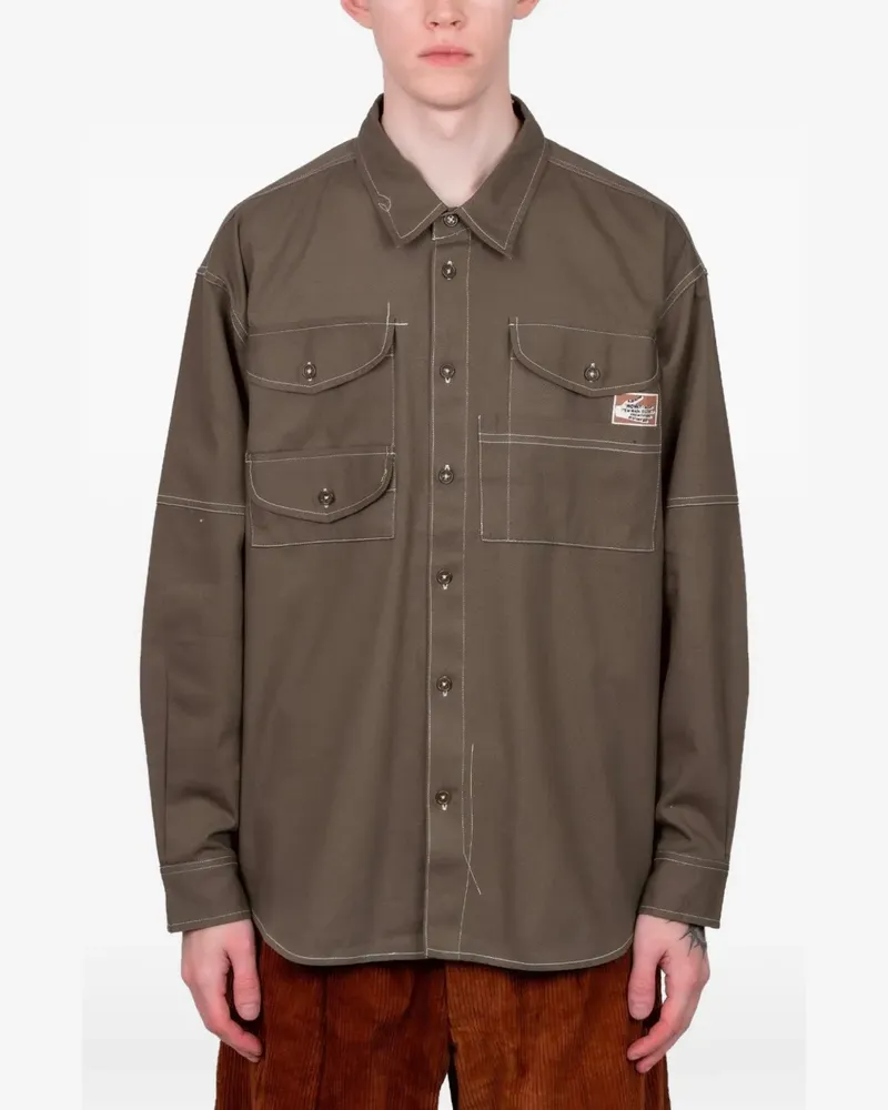 STORY mfg. Harvest pocket shirt - Braun Braun