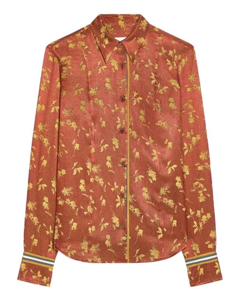 Dries van Noten Jacquard-Hemd - Orange Orange