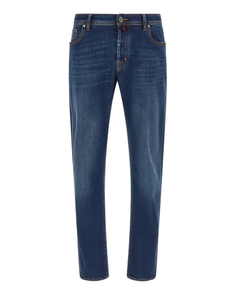 Jacob Cohën Viktor contrast-stitch straight-leg jeans - Blau Blau