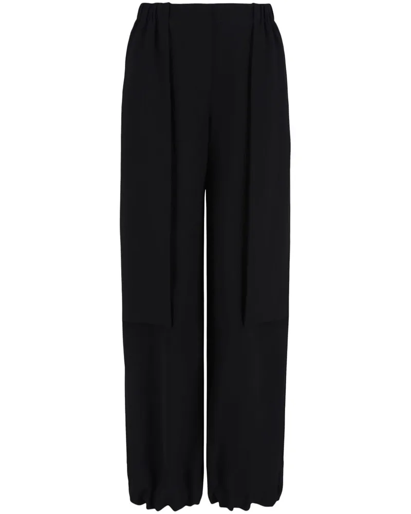Giorgio Armani Gerade Hose mit elastischem Bund - Schwarz Schwarz