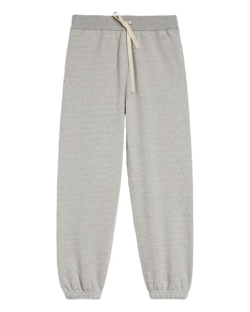 Jil Sander logo-embroidered cotton track pants - Grau Grau