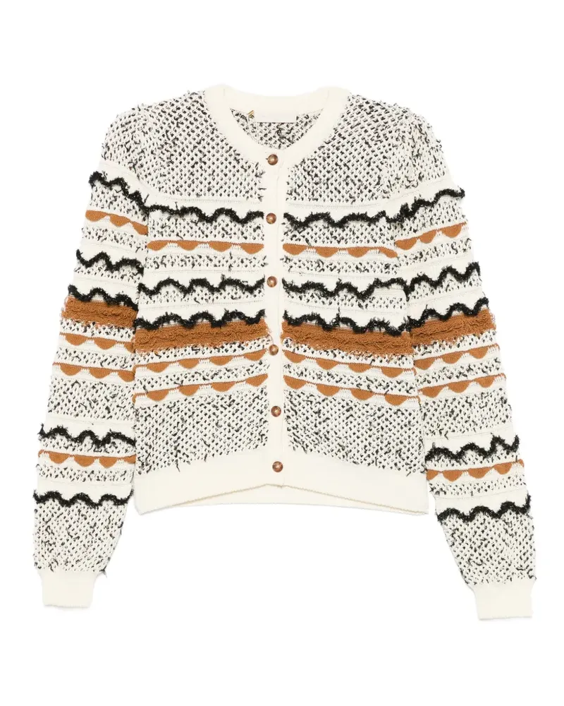 Ulla Johnson Cecilia Cardigan mit Fransen - Nude Nude