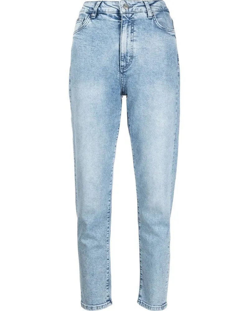 HUGO BOSS Hoch geschnittene Cropped-Jeans - Blau Blau