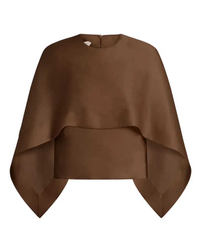 Alberta Ferretti Bluse im Layering-Look - Braun Braun