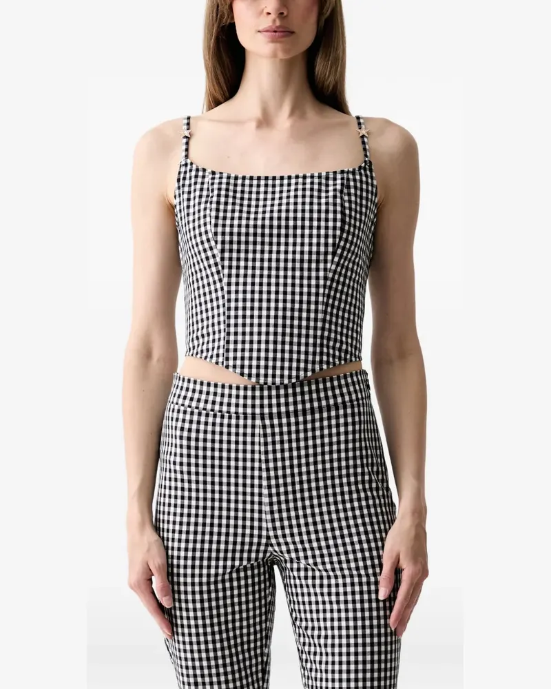 Guess Oberteil mit Vichy-Karo - Schwarz Schwarz