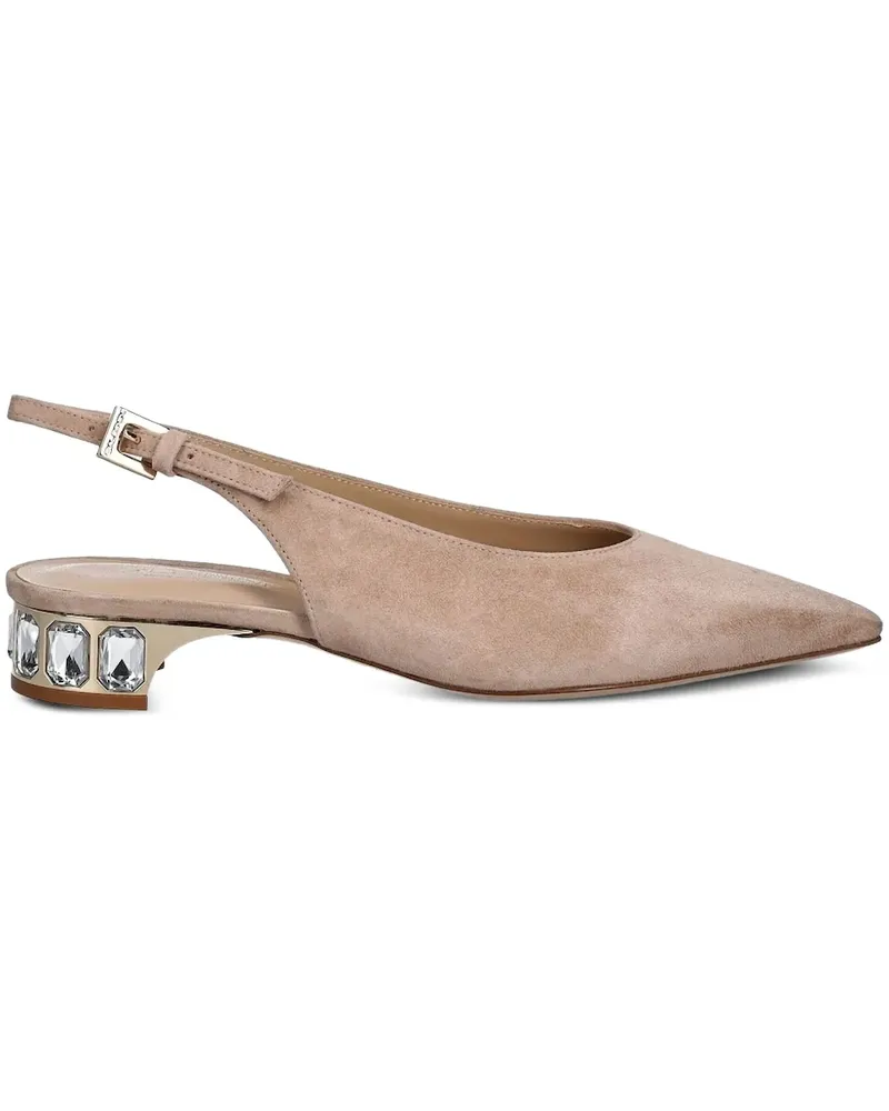 Baldinini Flache Slingback-Pumps mit Verzierung - Nude Nude