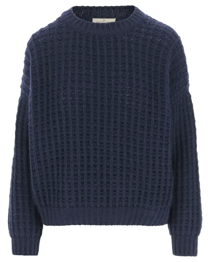 Bruno Manetti Grob gestrickter Pullover - Blau Blau