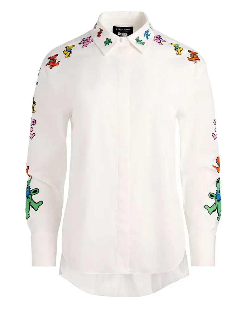 Alice + Olivia Dimitra Button-down-Hemd - Weiß Weiß