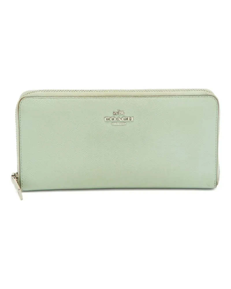 Coach zip-around leather wallet - Grün Grün