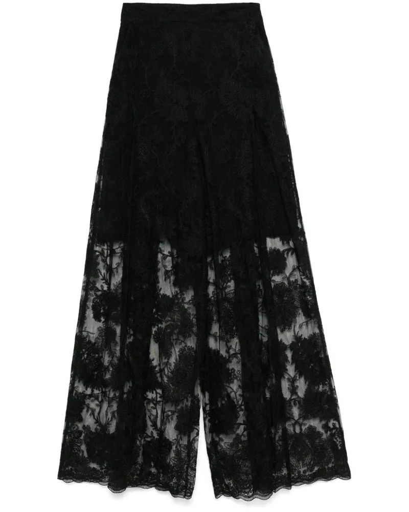 Ermanno Scervino Palazzohose aus Spitze - Schwarz Schwarz