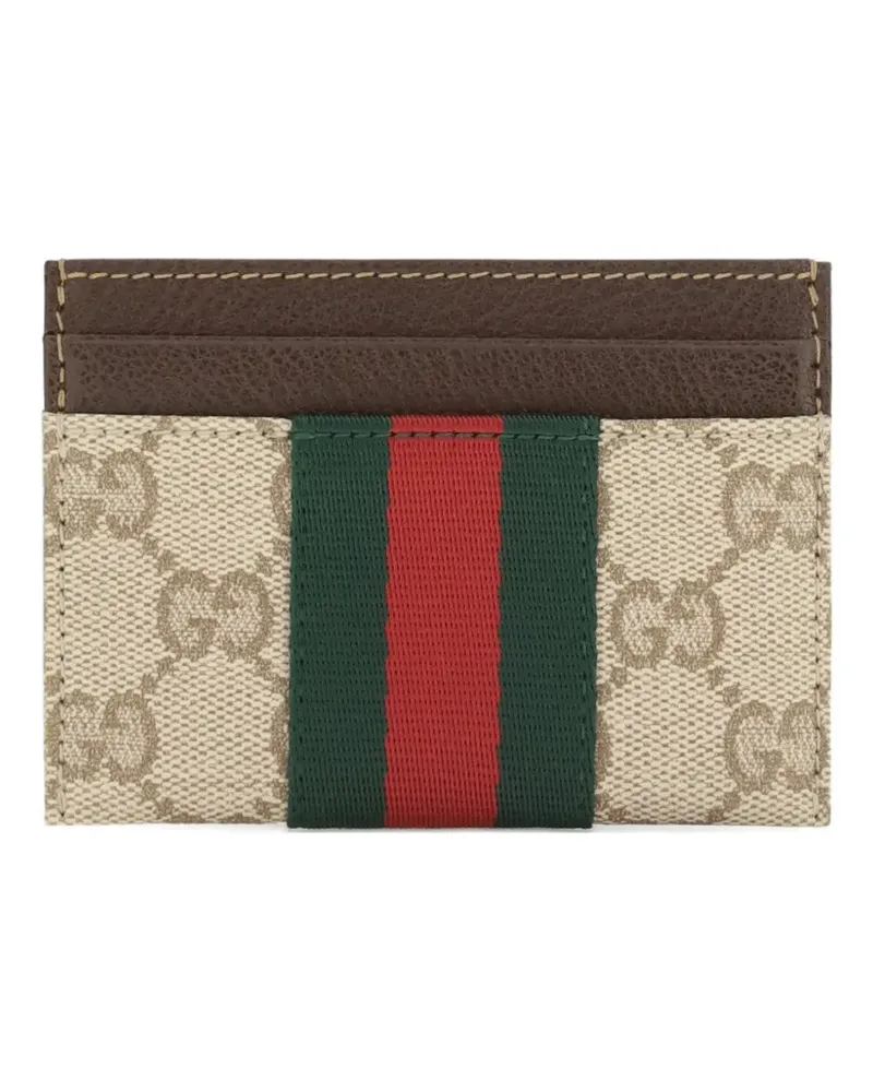 Gucci Web-stripe card holder - Nude Nude