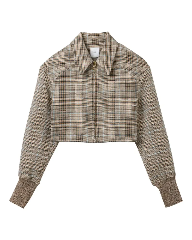 ST. JOHN Campbell Jacke mit Prince of Wales-Karo - Nude Nude