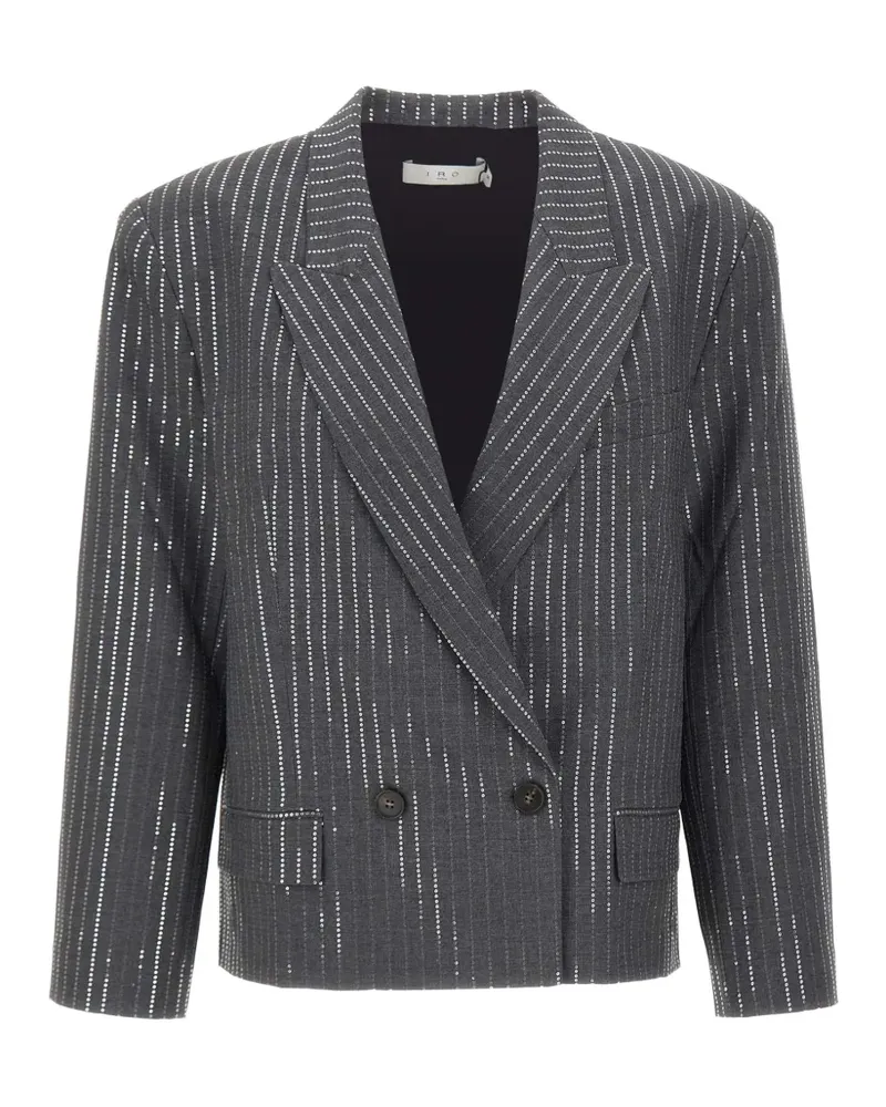 IRO Bay sequin-embellished cropped blazer - Grau Grau