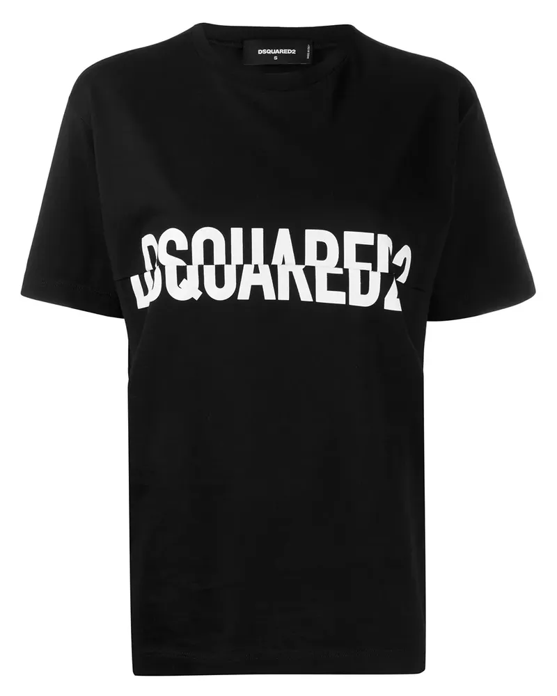 Dsquared2 T-Shirt mit Logo-Print - Schwarz Schwarz