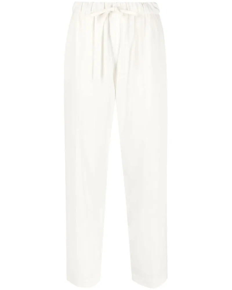 Maison Margiela Straight-Leg-Hose mit Kordelzug - Weiß Weiß