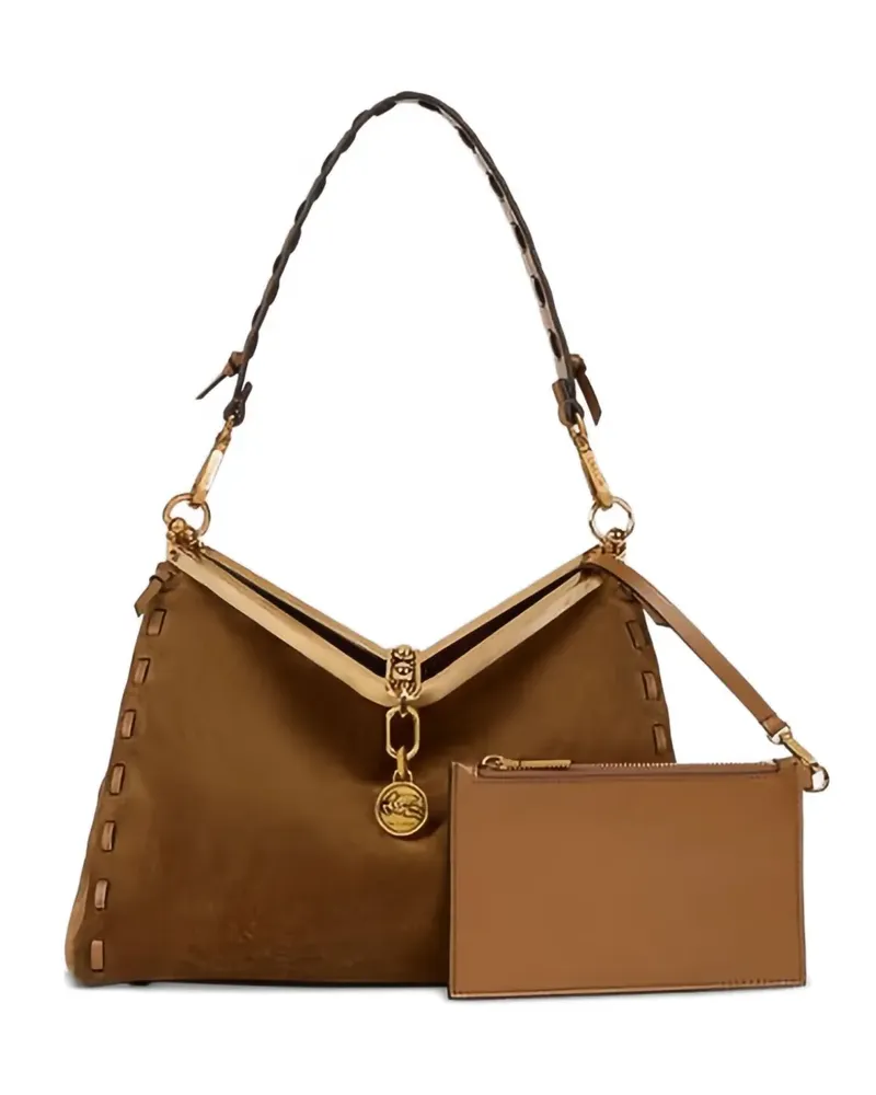 Etro Mittelgroße Vela Schultertasche - Braun Braun