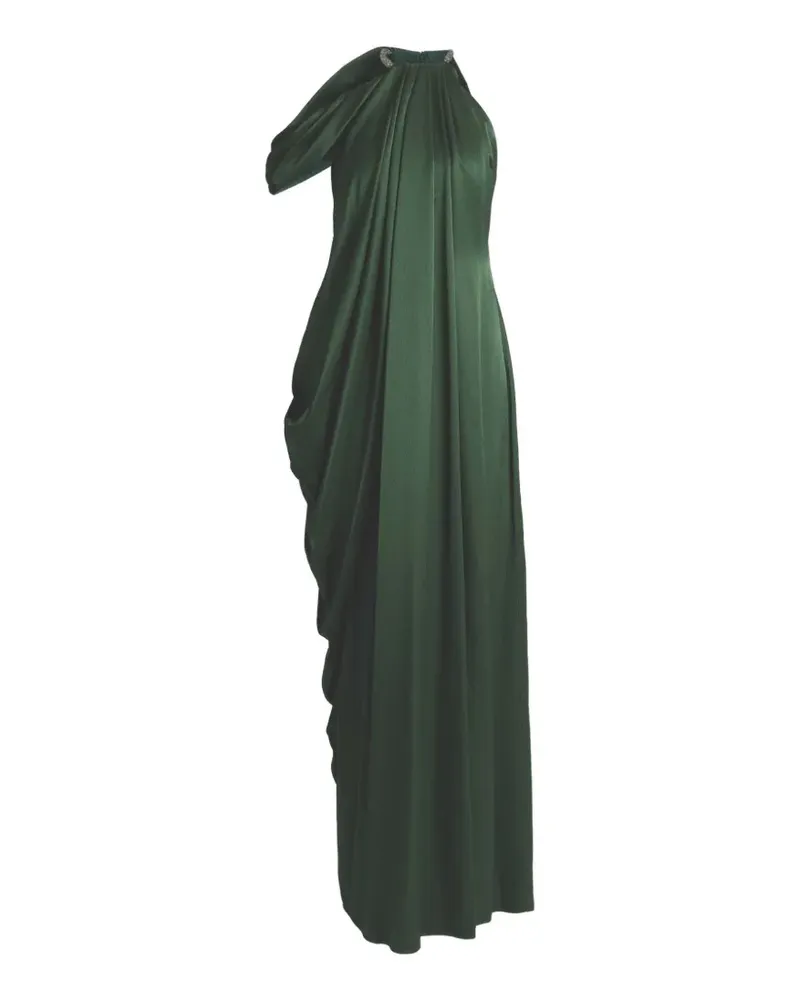 Erdem seersucker draped gown - Grün Grün