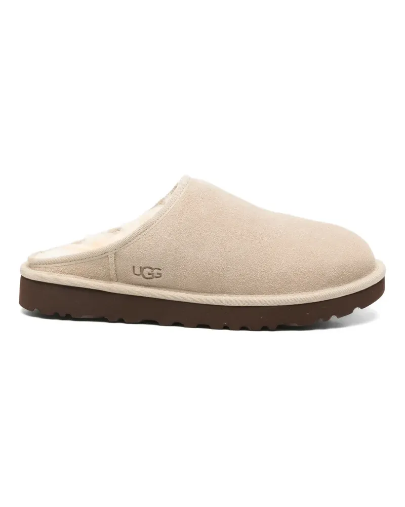 UGG logo-debossed suede slippers - Nude Nude