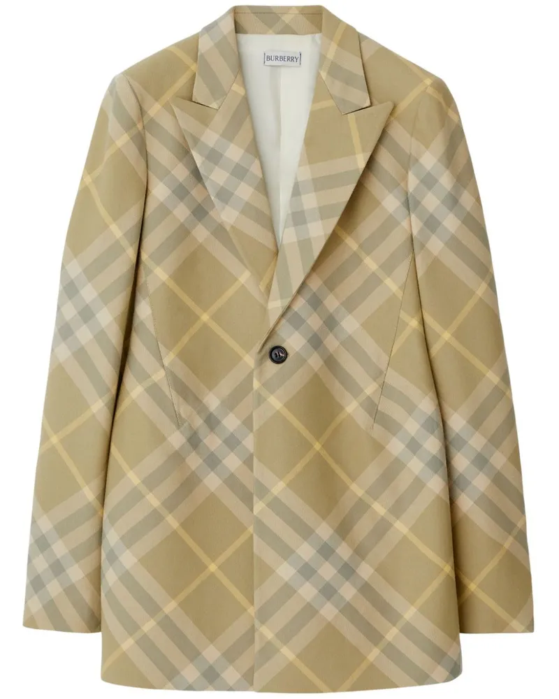 Burberry Blazer mit Check - Nude Nude