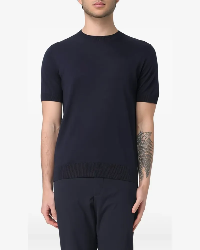 Paolo Pecora Milano T-Shirt mit Rundhalsausschnitt - Blau Blau