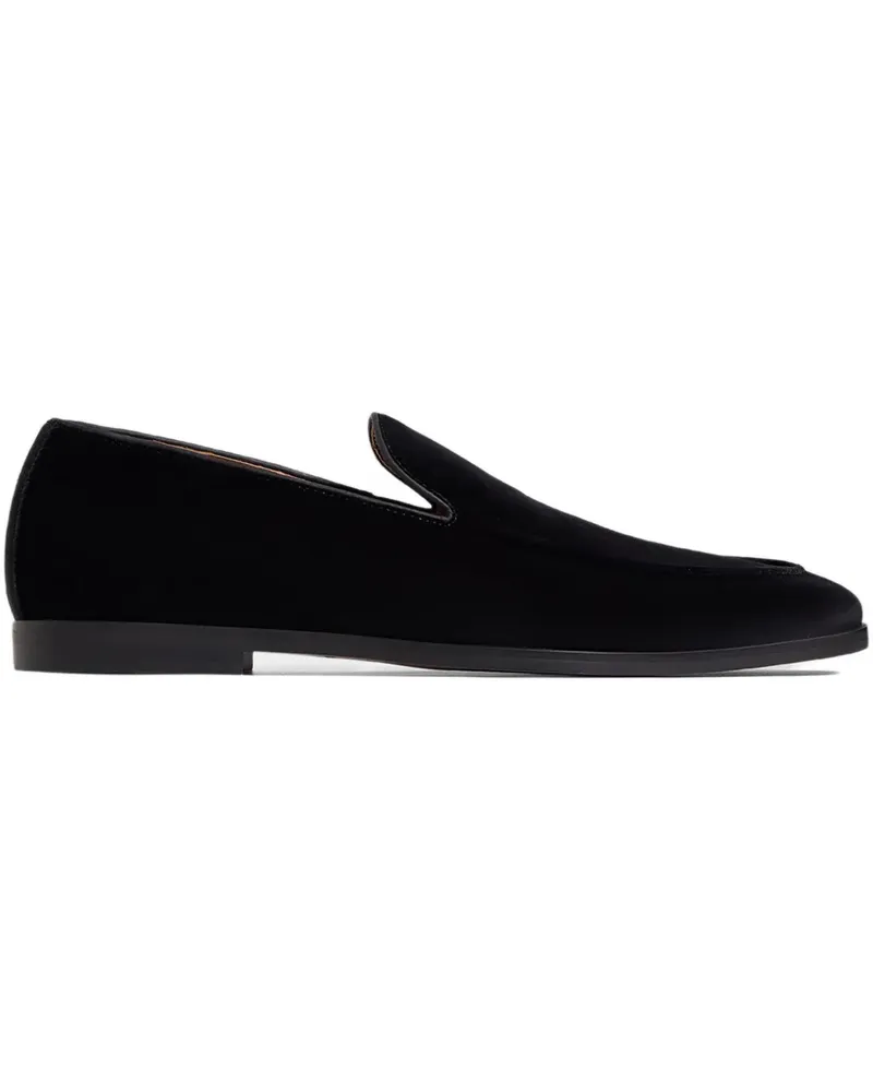 12 STOREEZ Loafer aus Samt - Schwarz Schwarz