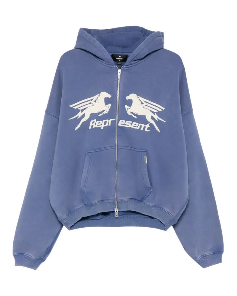 REPRESENT Pegasus zip-through hoodie - Blau Blau