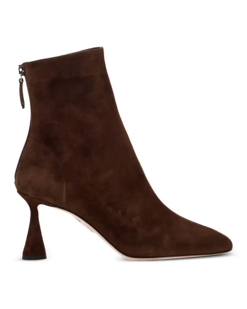 Aquazzura rear zip-fastening ankle boots - Braun Braun