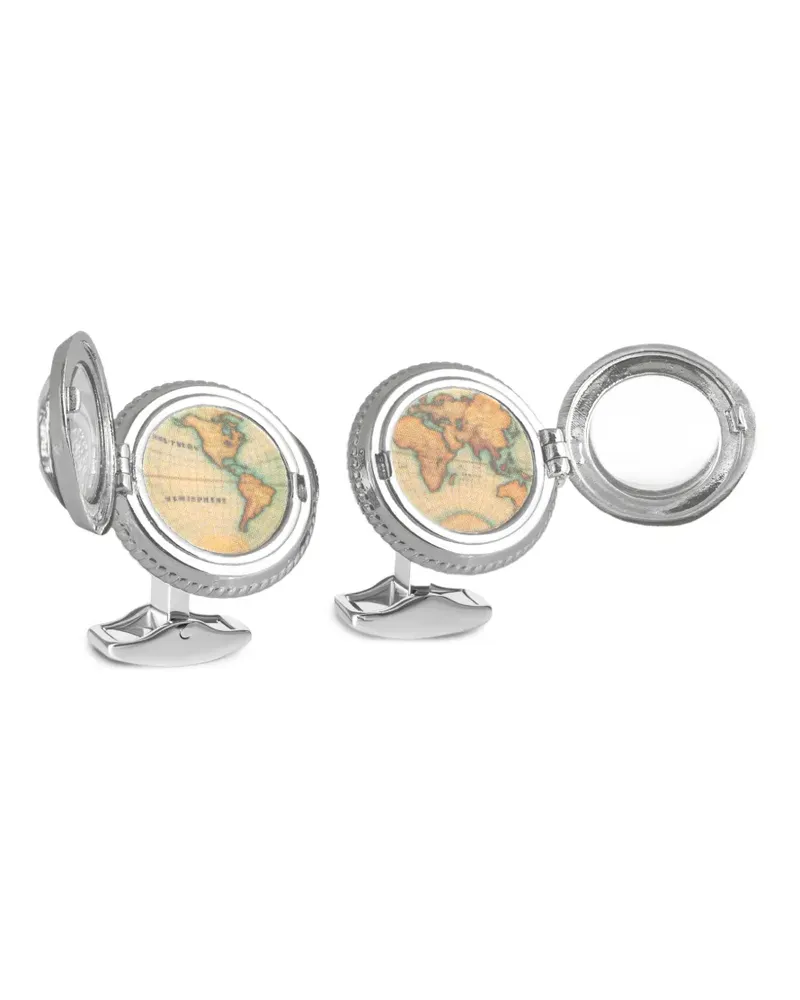 Tateossian World Porthole cufflinks - Silber Silber